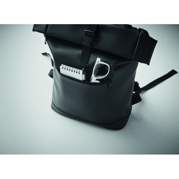 Sac à dos enroulable en PU BAI ROLL pour ordinateur portable de 15 pouces - BCM Goodies