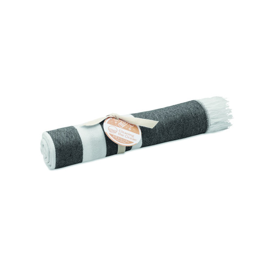 Serviette SEAQUAL® 70x140cm MAR - Serviette écologique en coton et polyester recyclé - Personnalisable pour entreprise
