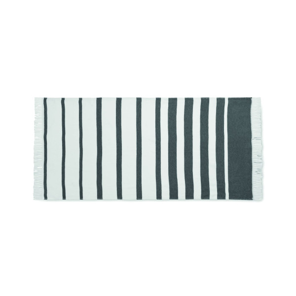 Serviette SEAQUAL® 70x140cm MAR - Serviette écologique en coton et polyester recyclé - Personnalisable pour entreprise