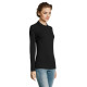 Polo à manches longues pour femme PERFECT LSL WOMEN POLO 180 - Coton peigné de qualité supérieure - Coupe ajustée - Col en côte 
