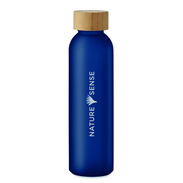 Bouteille en verre dépoli 500ml ABE avec couvercle en bambou - BCM Goodies