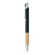 Stylo en aluminium encre bleue SPARTA avec prise en bambou - BCM Goodies