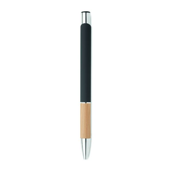 Stylo en aluminium encre bleue SPARTA avec prise en bambou - BCM Goodies