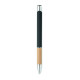 Stylo en aluminium encre bleue SPARTA avec prise en bambou - BCM Goodies