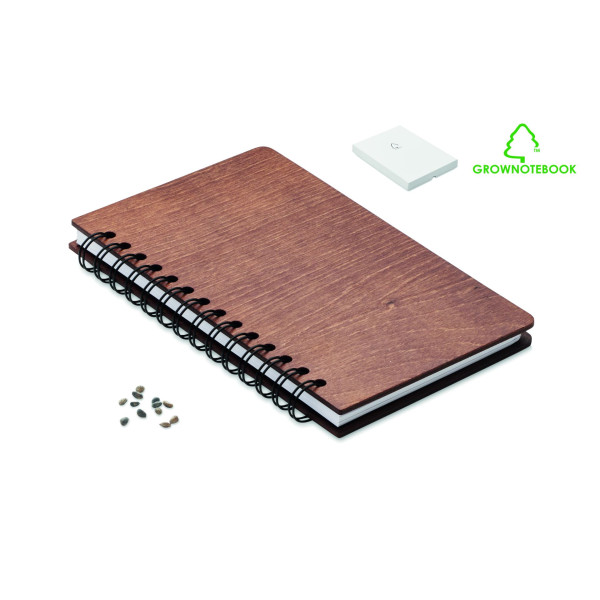 Carnet A5 GROWBOOK™ SAVAGE avec graines de bouleau - Boîte cadeau incluse