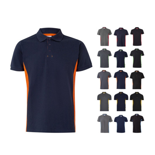 Polo piqué bicolore VL SUPAY pour événements d'entreprise et cadeaux clients - BCM Goodies