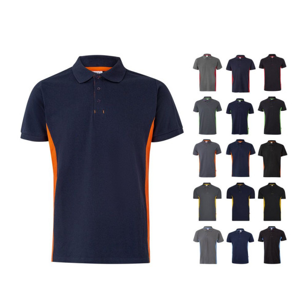 Polo piqué bicolore VL SUPAY pour événements d'entreprise et cadeaux clients - BCM Goodies