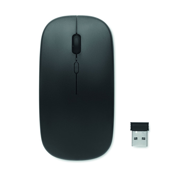 Souris sans fil rechargeable CURVY C - Batterie USB 500 mAh, technologie sans fil 2,4 GHz, design ergonomique - BCM Goodies