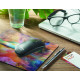 Souris sans fil rechargeable CURVY C - Batterie USB 500 mAh, technologie sans fil 2,4 GHz, design ergonomique - BCM Goodies