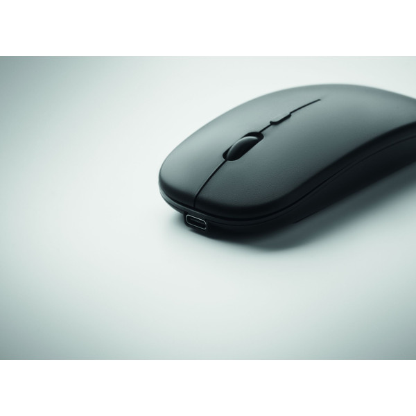 Souris sans fil rechargeable CURVY C - Batterie USB 500 mAh, technologie sans fil 2,4 GHz, design ergonomique - BCM Goodies