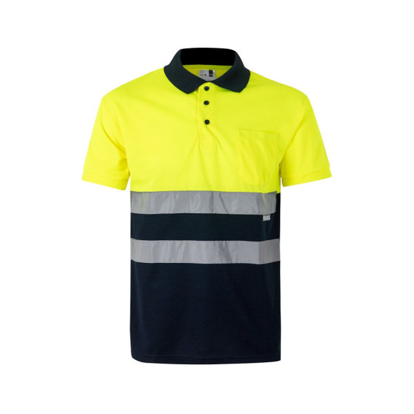 Polo piqué bicolore en polyester 160g/m² - BCM Goodies