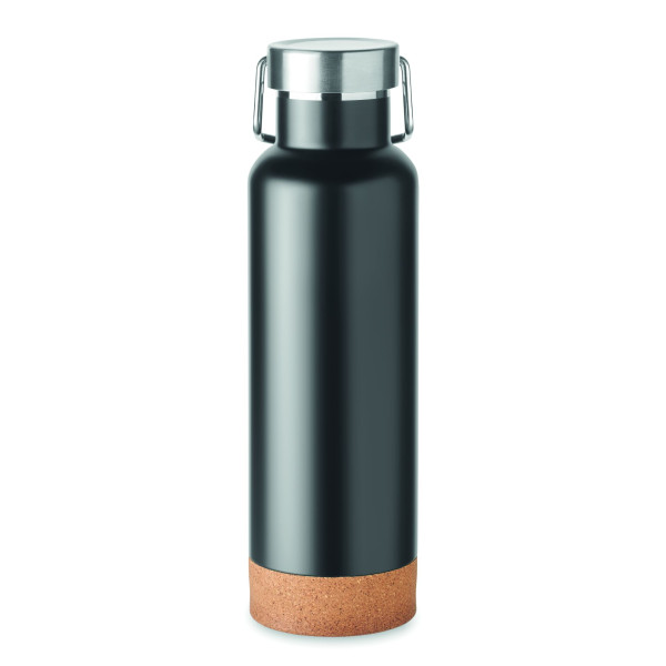 Bouteille double paroi 500ml IVES en acier inoxydable recyclé avec base en liège - BCM Goodies