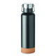 Bouteille double paroi 500ml IVES en acier inoxydable recyclé avec base en liège - BCM Goodies