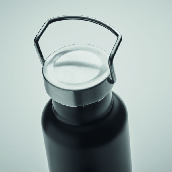 Bouteille double paroi 500ml IVES en acier inoxydable recyclé avec base en liège - BCM Goodies