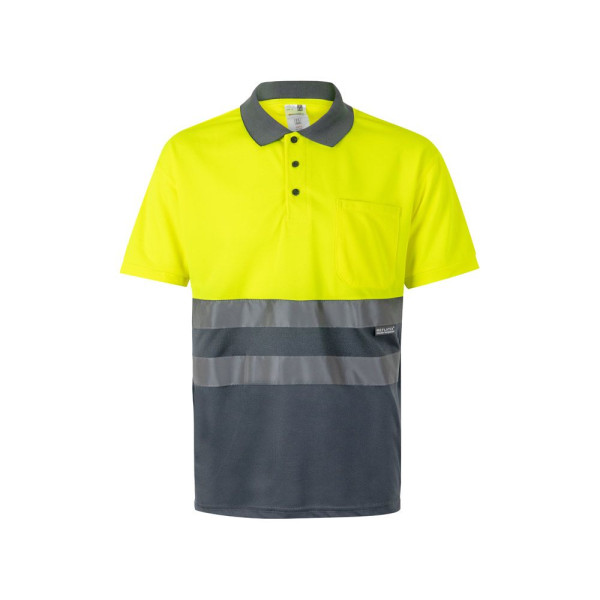 Polo bicolore personnalisable en polyester pour entreprise - BCM Goodies