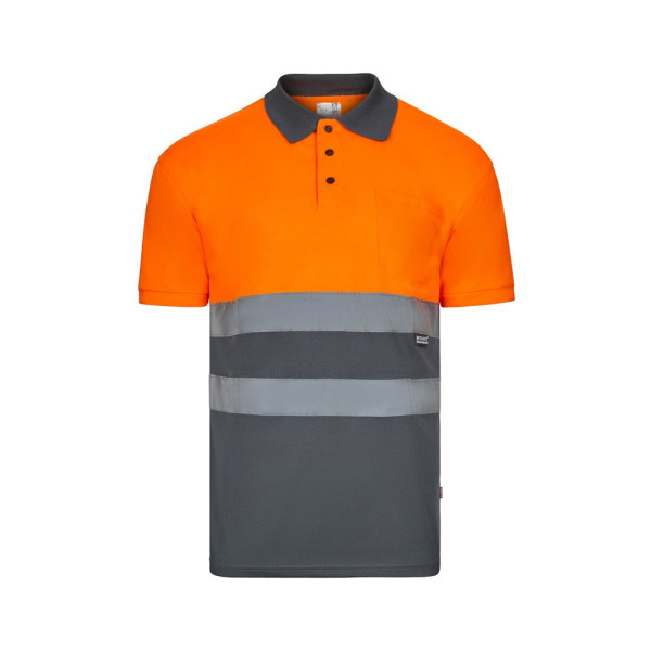 Polo bicolore personnalisable en polyester pour entreprise - BCM Goodies