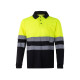 Polo bicolore à manches longues VL VULCAN pour entreprise - BCM Goodies