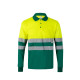 Polo bicolore à manches longues VL VULCAN pour entreprise - BCM Goodies