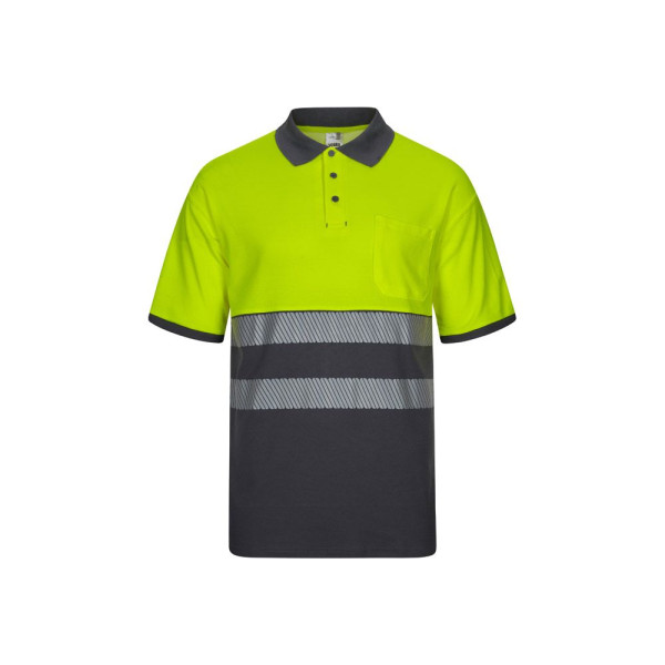 Polo piqué bicolore VL ACHELOUS | Coton et polyester | Personnalisable | BCM Goodies