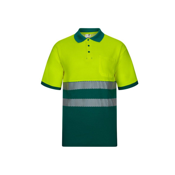Polo piqué bicolore VL ACHELOUS | Coton et polyester | Personnalisable | BCM Goodies