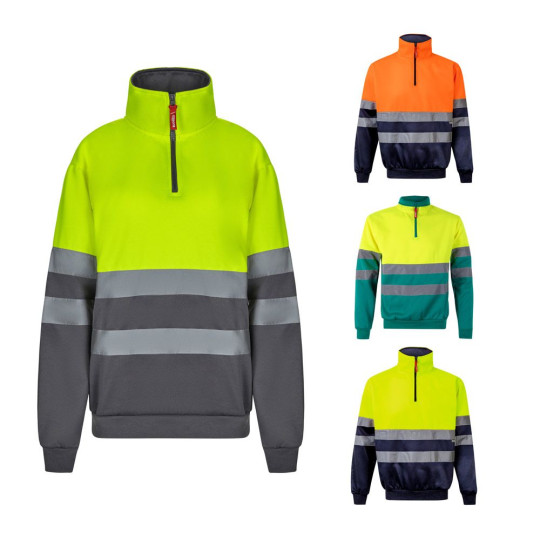 Sweatshirt bicolore personnalisable en polyester pour événements d'entreprise - BCM Goodies