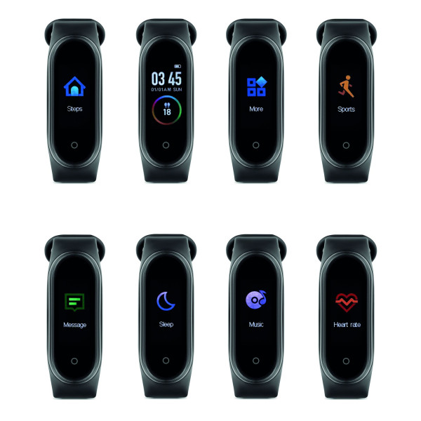Montre de santé sans fil ARTA en ABS de haute qualité avec écran tactile LCD de 0,96 pouce