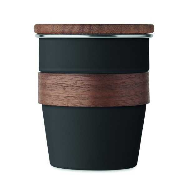 Gobelet simple paroi 350 ml WALNUT en acier inoxydable recyclé - BCM Goodies