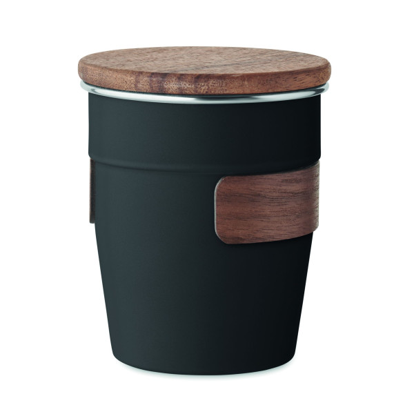 Gobelet simple paroi 350 ml WALNUT en acier inoxydable recyclé - BCM Goodies