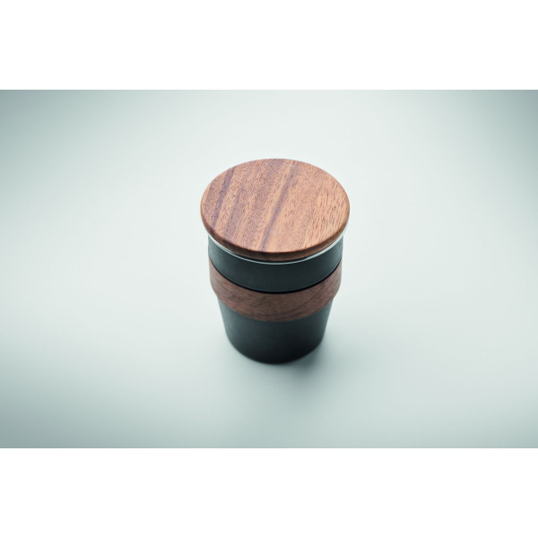 Gobelet simple paroi 350 ml WALNUT en acier inoxydable recyclé - BCM Goodies