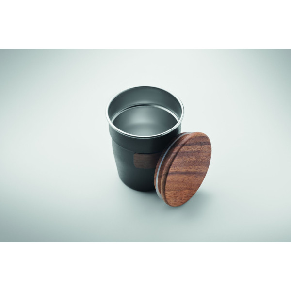 Gobelet simple paroi 350 ml WALNUT en acier inoxydable recyclé - BCM Goodies