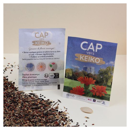 Sachet de graines écoconçu 60x80 mm personnalisable – Support de communication responsable pour entreprises et événements