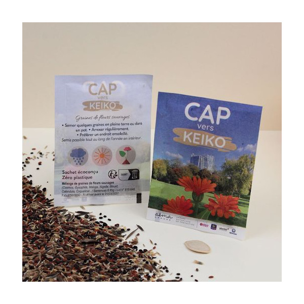 Sachet de graines écoconçu 60x80 mm personnalisable – Support de communication responsable pour entreprises et événements
