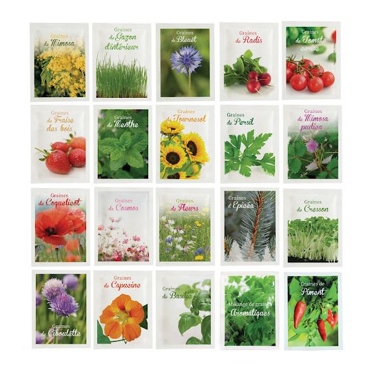 Sachet de graines standard 60x80 mm – Goodies d’entreprise personnalisables pour communication événementielle