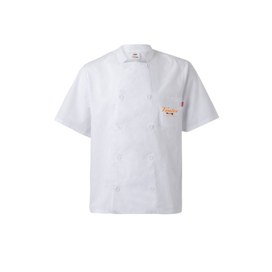 Veste de cuisine personnalisable en popeline légère - BCM Goodies