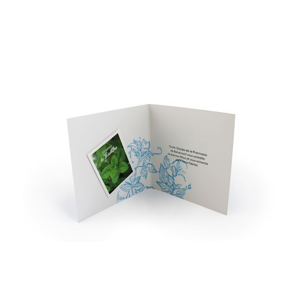 Carte 2 volets avec sachet de graines personnalisable – Support de communication d’entreprise – BCM Goodies