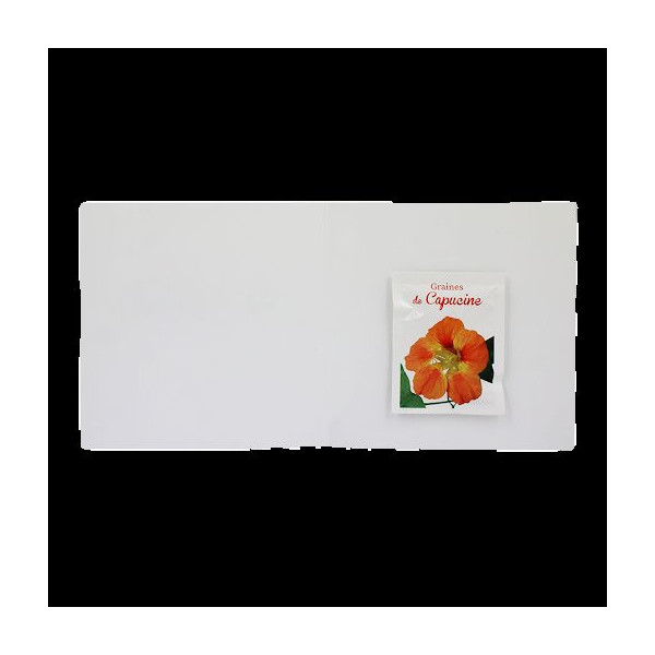 Carte 2 volets avec sachet de graines personnalisable – Support de communication d’entreprise – BCM Goodies