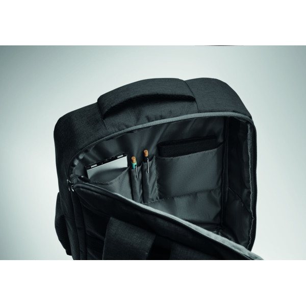 Sac à dos pour portable de 15 pouces LAUGAR en RPET 300D personnalisable - BCM Goodies