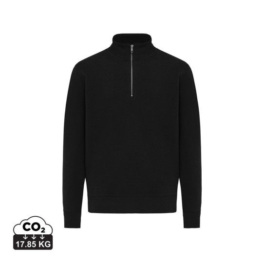 Sweater IQONIQ à col montant zippé en coton recyclé Elgon - Sweatshirt unisexe durable pour entreprise - BCM Goodies