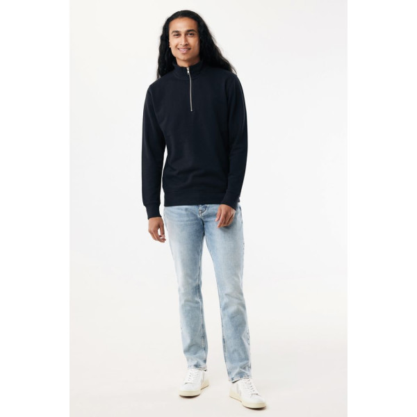Sweater IQONIQ à col montant zippé en coton recyclé Elgon - Sweatshirt unisexe durable pour entreprise - BCM Goodies