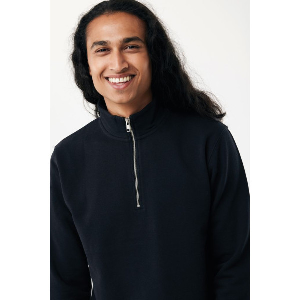 Sweater IQONIQ à col montant zippé en coton recyclé Elgon - Sweatshirt unisexe durable pour entreprise - BCM Goodies