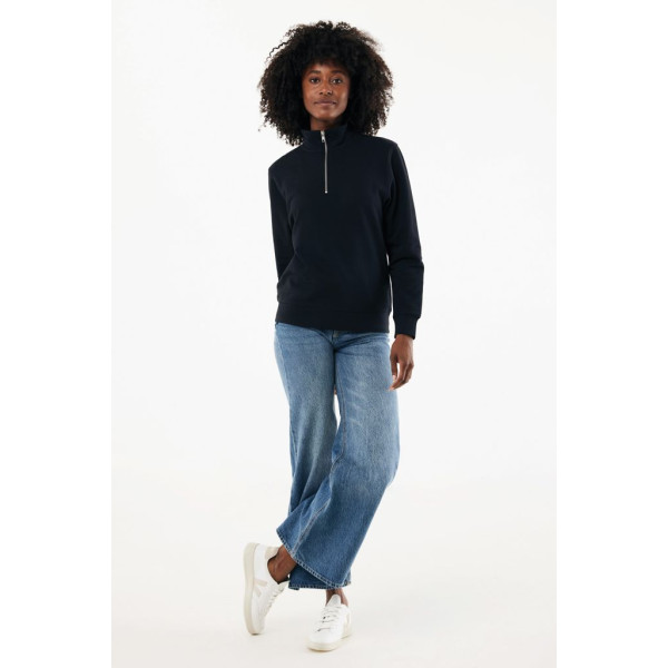 Sweater IQONIQ à col montant zippé en coton recyclé Elgon - Sweatshirt unisexe durable pour entreprise - BCM Goodies