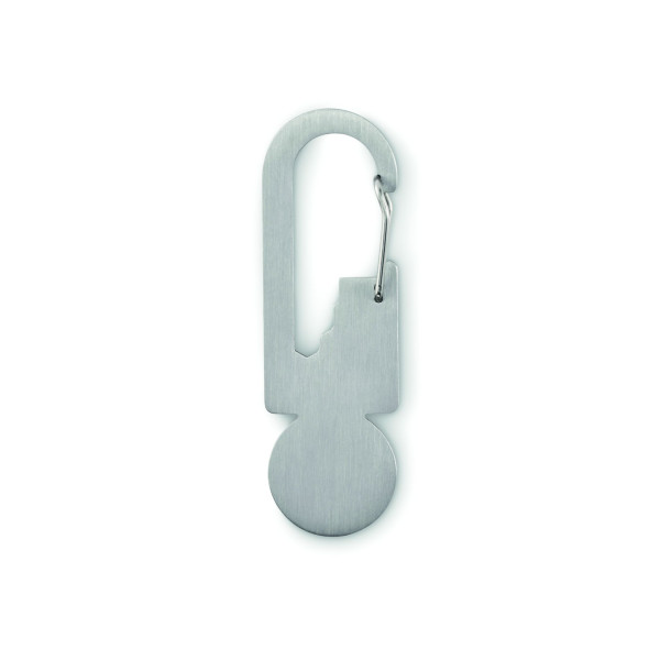 Porte-clés multifonctionnel en acier inoxydable recyclé et durable - BCM Goodies