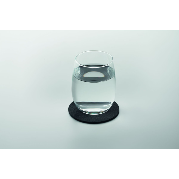 Sous-verre rond en feutre RPET FELTSTER - Accessoire pratique pour protéger vos surfaces