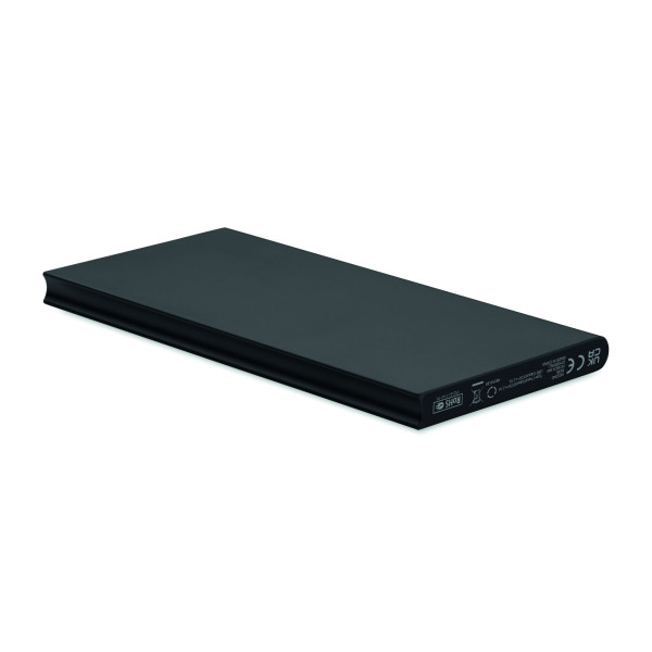 Chargeur portable Powerbank 8000 mAh POWERFLAT8C en aluminium recyclé - Recharge rapide pour smartphone - Idéal pour les profess