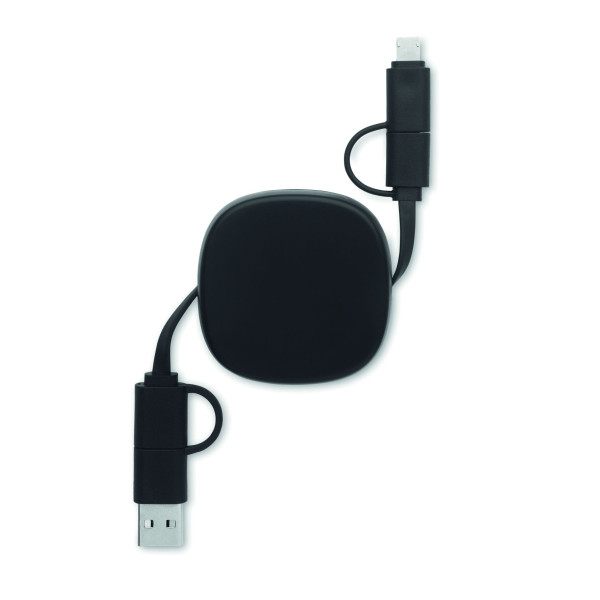 Câble de charge rétractable 60W LINEA - Accessoire pratique pour recharger vos appareils - BCM Goodies