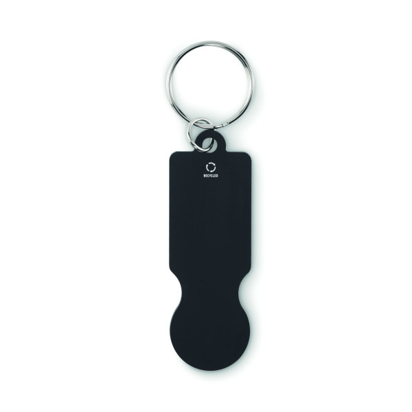 Porte-clés avec jeton TOKLEY - Accessoire publicitaire écologique et pratique