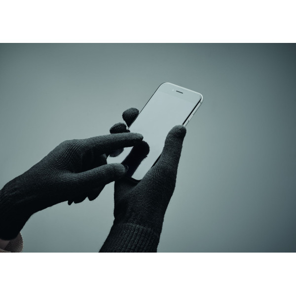 Gants tricotés en RPET HANDNIT Personnalisable | BCM Goodies