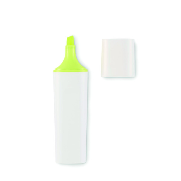Surligneur en RPET LIT blanc personnalisable pour promouvoir votre marque - BCM Goodies