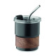 Gobelet simple paroi 260 ml en acier inoxydable recyclé avec manchon en bois d'acacia - BCM Goodies