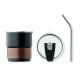 Gobelet simple paroi 260 ml en acier inoxydable recyclé avec manchon en bois d'acacia - BCM Goodies